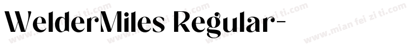 WelderMiles Regular字体转换